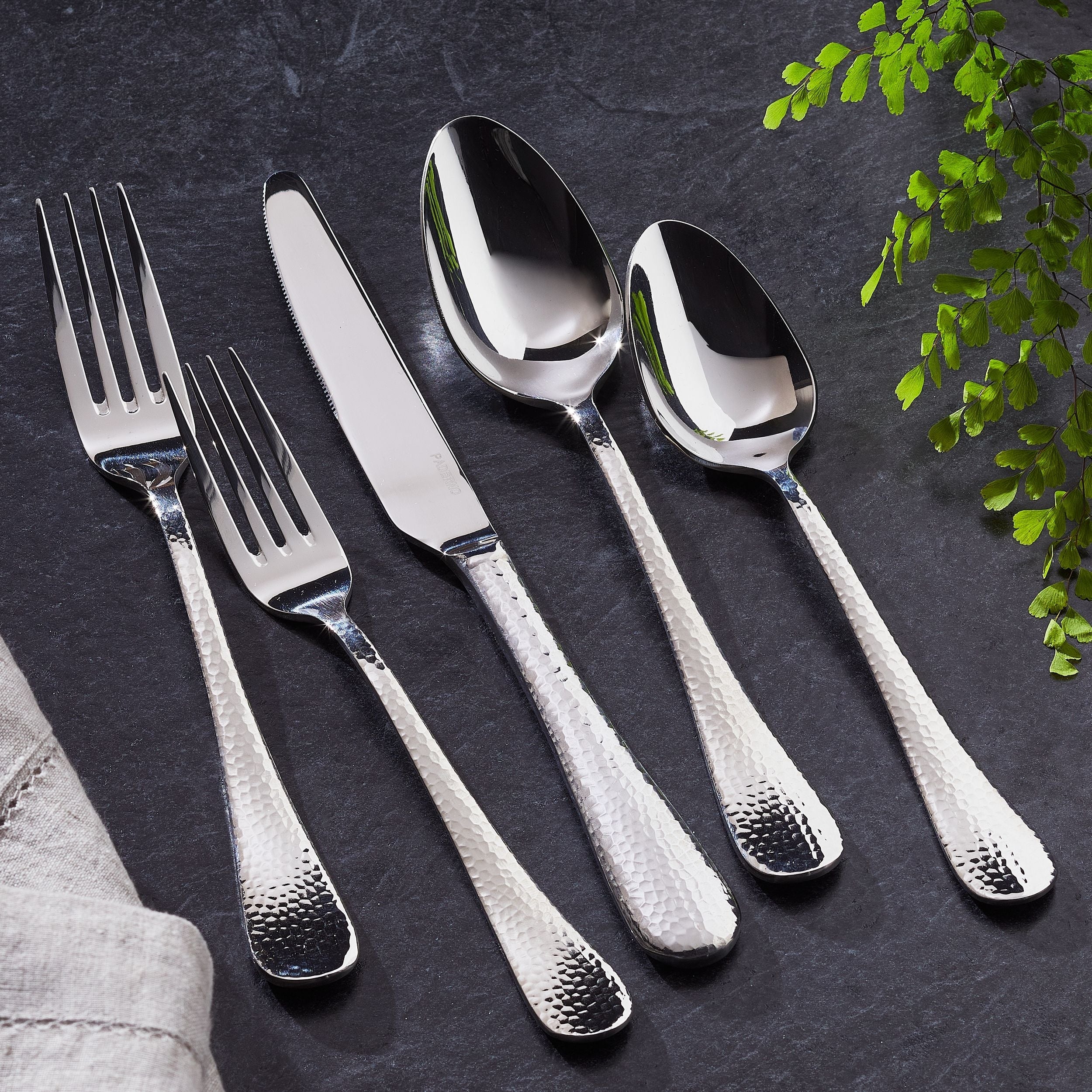 PADERNO Hammered Flatware Set, Serves 4, 20-pc
