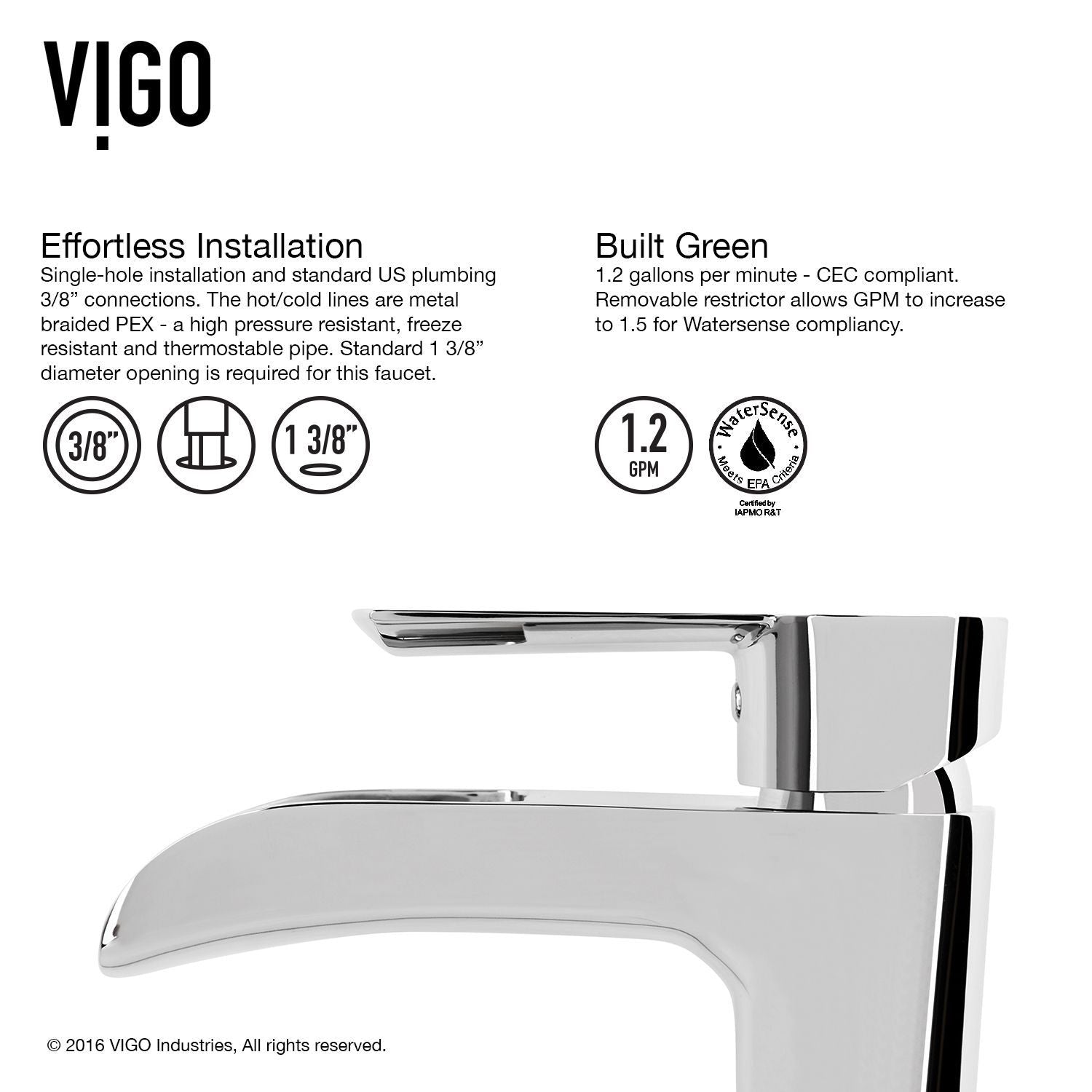 VIGO Magnolia MatteStone White Bathroom Sink/Basin Set with Niko Faucet and Rectangular Composite Vessel