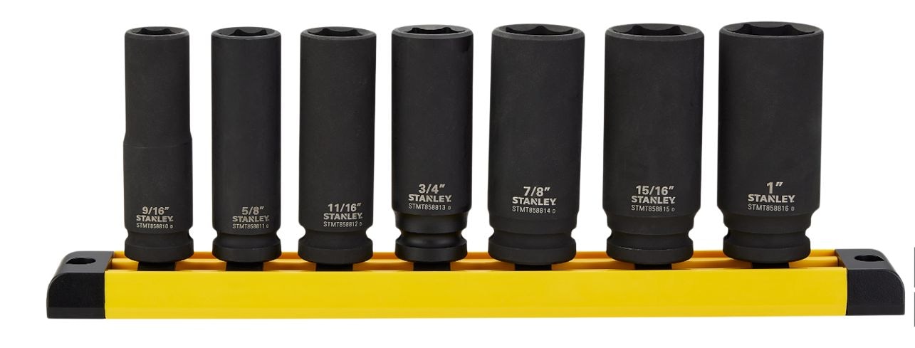 Stanley Pro 1/2-in Impact Socket Set, SAE, 7-pc