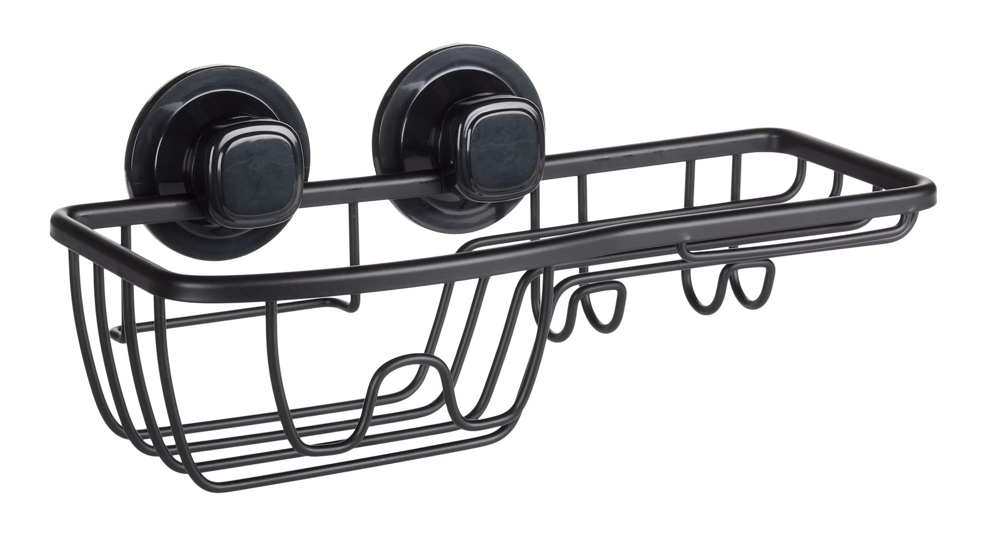 Type A Aluminum Combo Suction Shower Caddy/Basket with Hook, Assorted Mounting