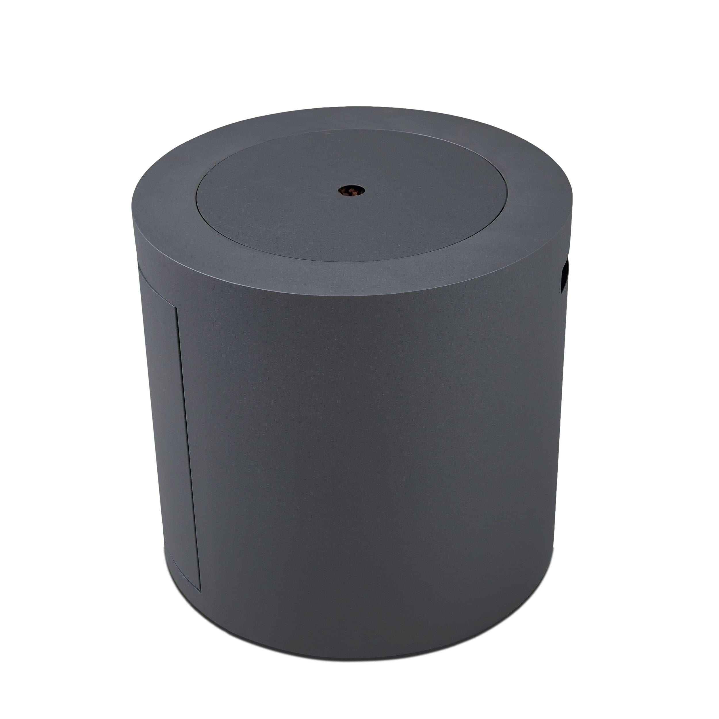 Aegean Steel Propane Fire Pit Hidden Tank in Slate, 24-in