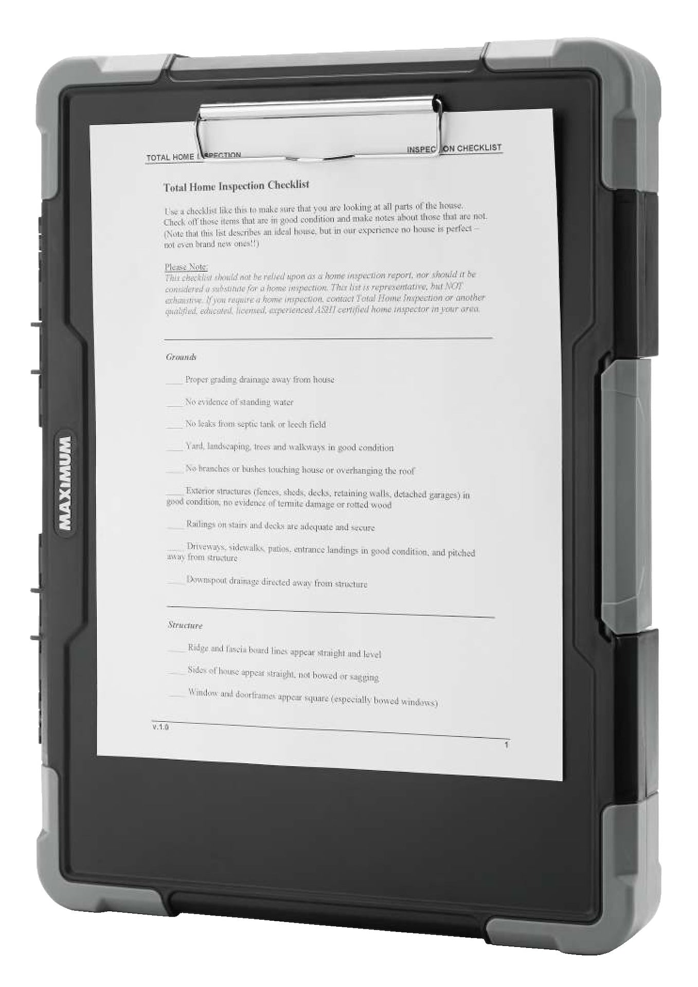 MAXIMUM Organizer with Clipboard, 9 Pockets