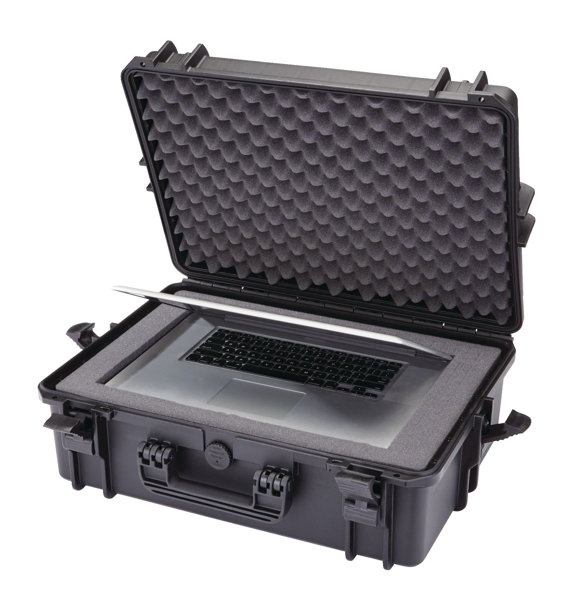 MAXIMUM Portable IP67 Waterproof Case/Tool Box with Foam Layers, Black, Large, 22-in