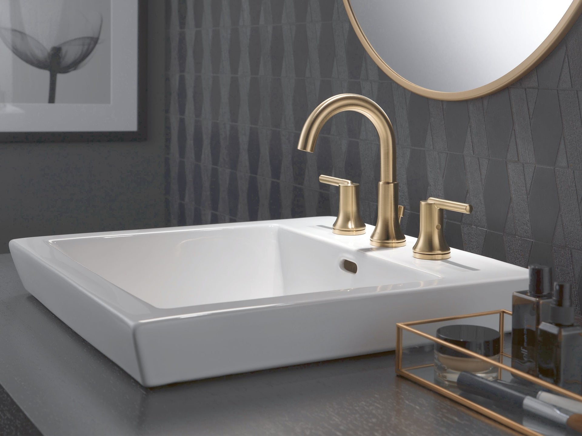 Delta 2-Handle Widespread Faucet, Champagne Bronze