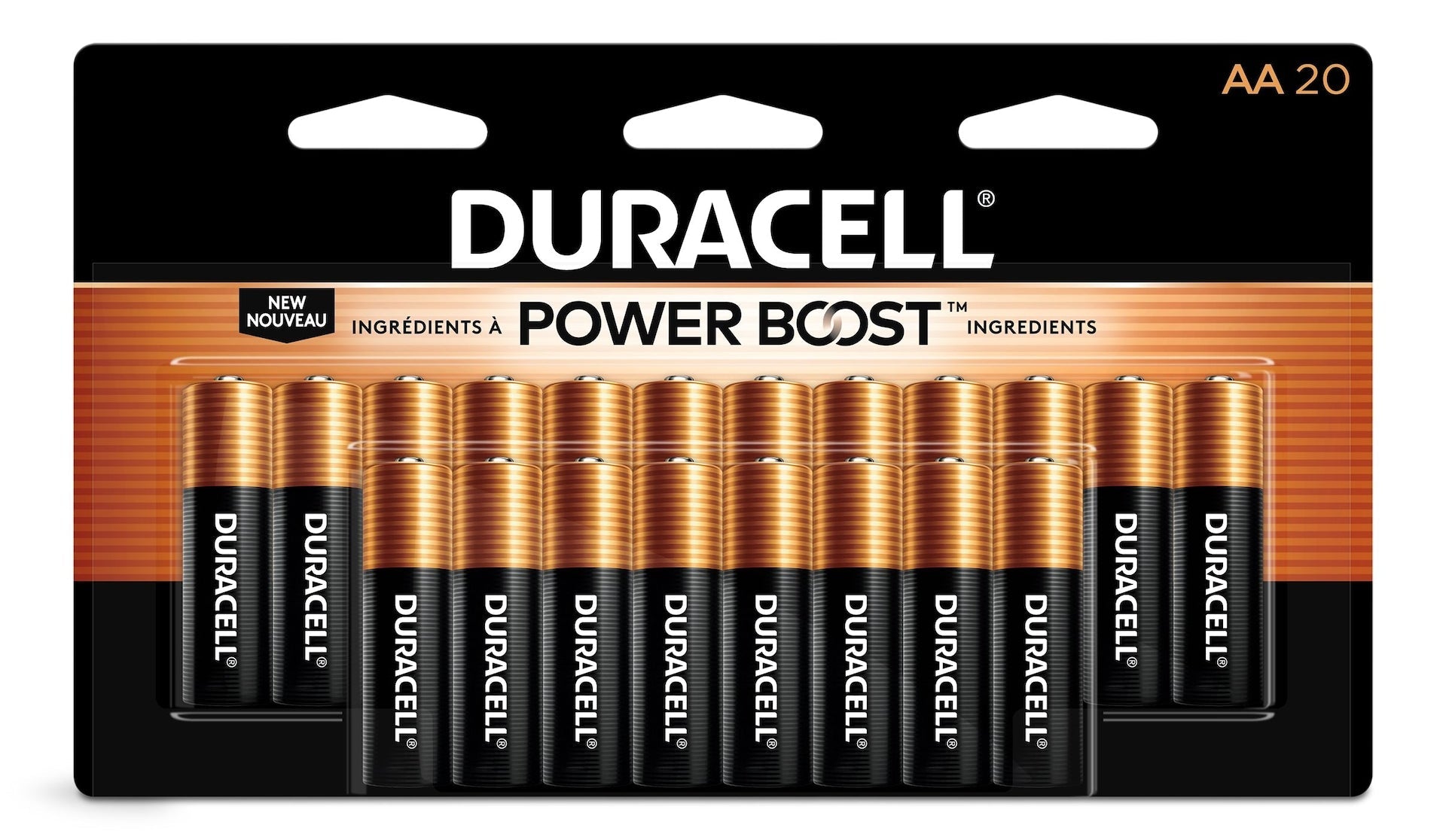 Duracell Coppertop AA Batteries, Alkaline, 20-pk