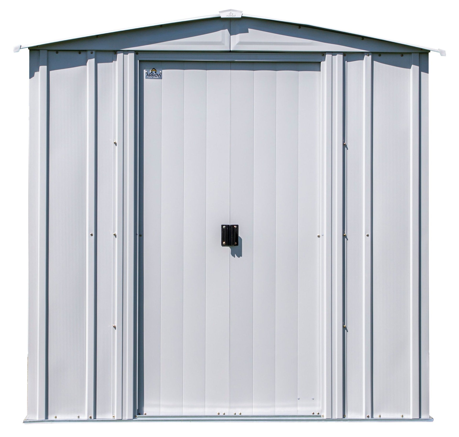 Arrow Classic Galvanized Steel Storage Shed, Flute Grey, 6-ft x 7-ft