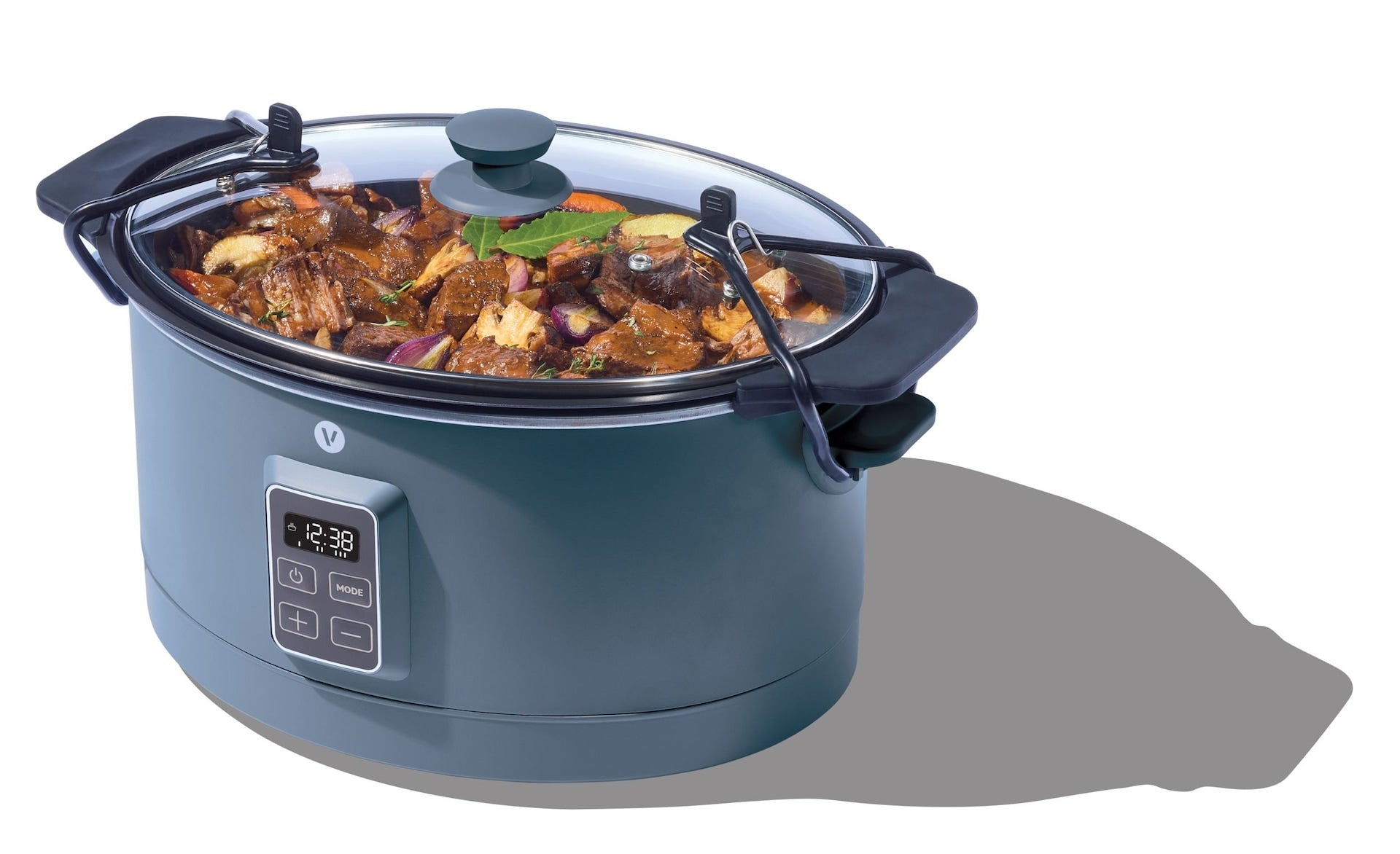 Vida Slow Cooker with Digital Control Panel, Bluefin, 6-qt