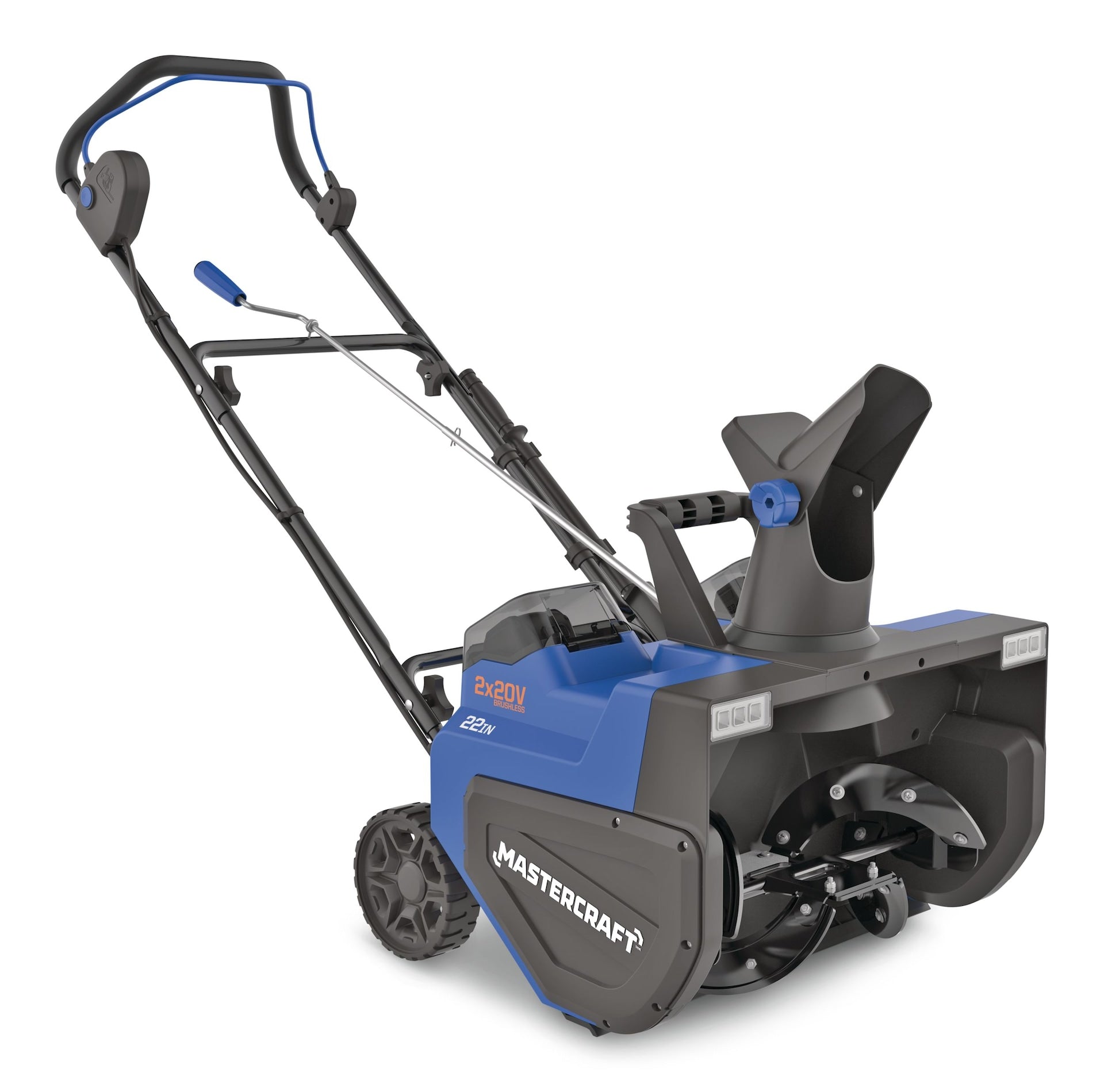 Mastercraft 2 x 20V Cordless 22-in Single Stage Snowblower with 2 PWR POD 8.0Ah Batteries and Charger