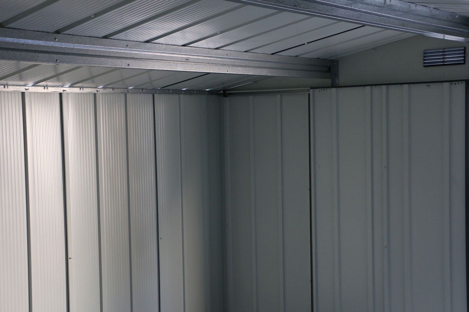 Duramax Metal Outdoor Storage Shed with Steel Frame, Dark Grey, 10-1/2-ft x 8-ft