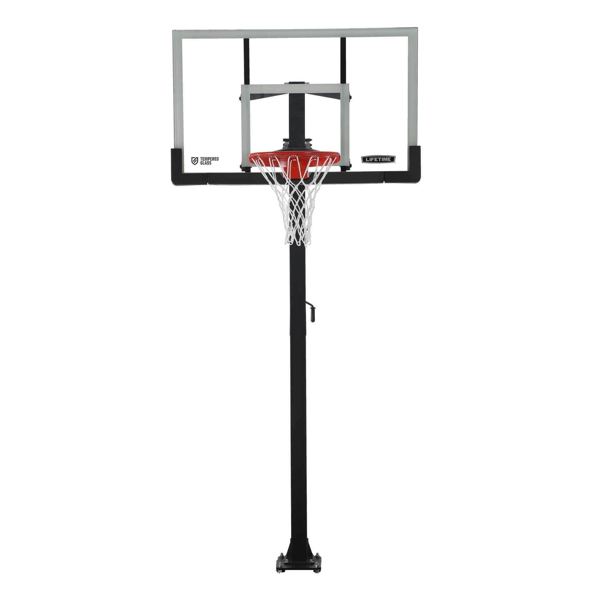 Lifetime Portable Adjustable In-Ground Mammoth Bolt Down Outdoor Basketball Hoop, 54-in