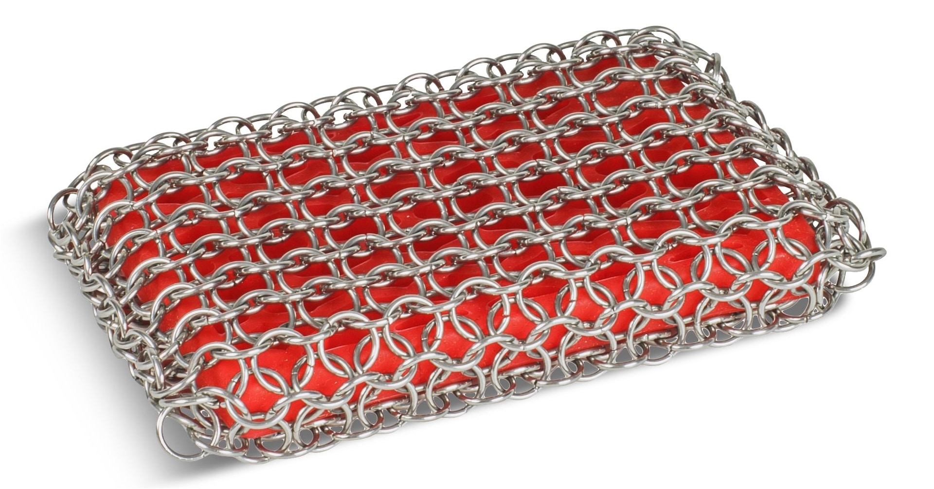 Lodge Dishwasher-Safe Cast Iron Scrubbing Pad, Red